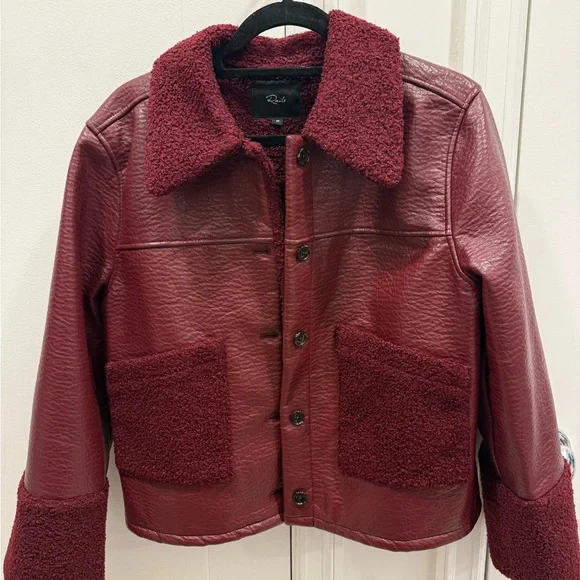 Rails Burgundy Leather Jacket - Picture 1 of 4